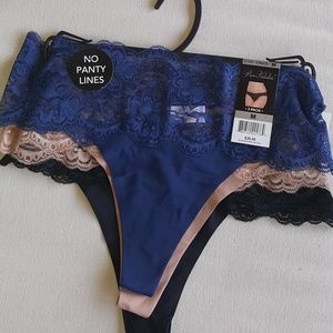 3 pack lace top thong panties